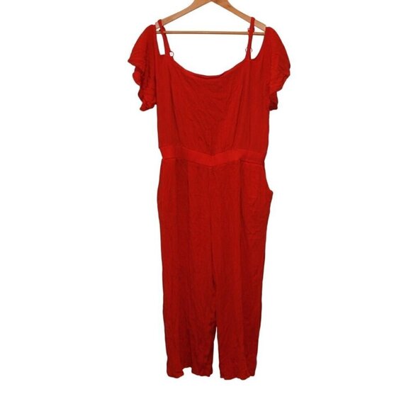 CITY CHIC| Women's Plus Size Cold Shoulder Jumpsuit - tigerlily Women Size 16 - Picture 3 of 8